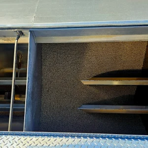 Feed inside a bulk delivery truck